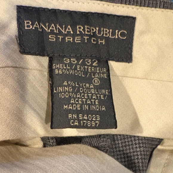Banana Republic Light Gray Checkered Trousers - Picture 2 of 4